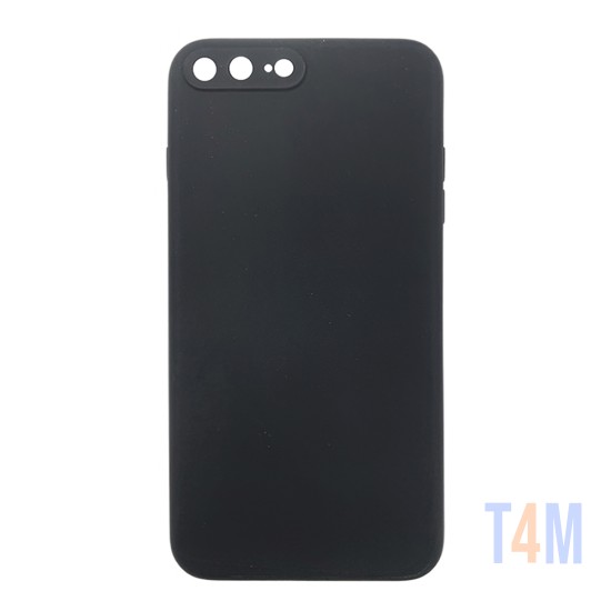 Capa de Silicone com Moldura de Câmera para Apple iPhone 7 Plus/8 Plus Preto